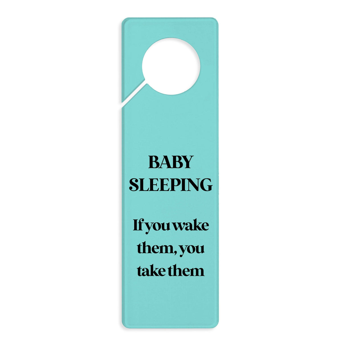 Baby Sleeping Acrylic Door Hanger Blue by Toss Designs