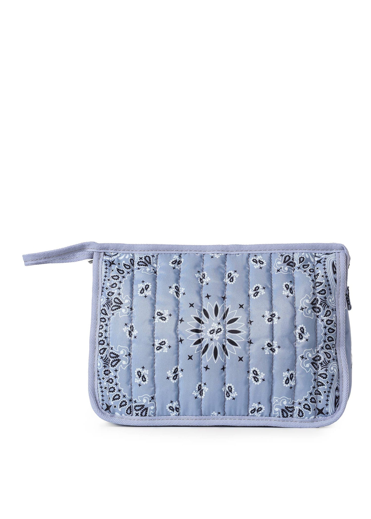 Beau Light Blue Bandana Print Pouch