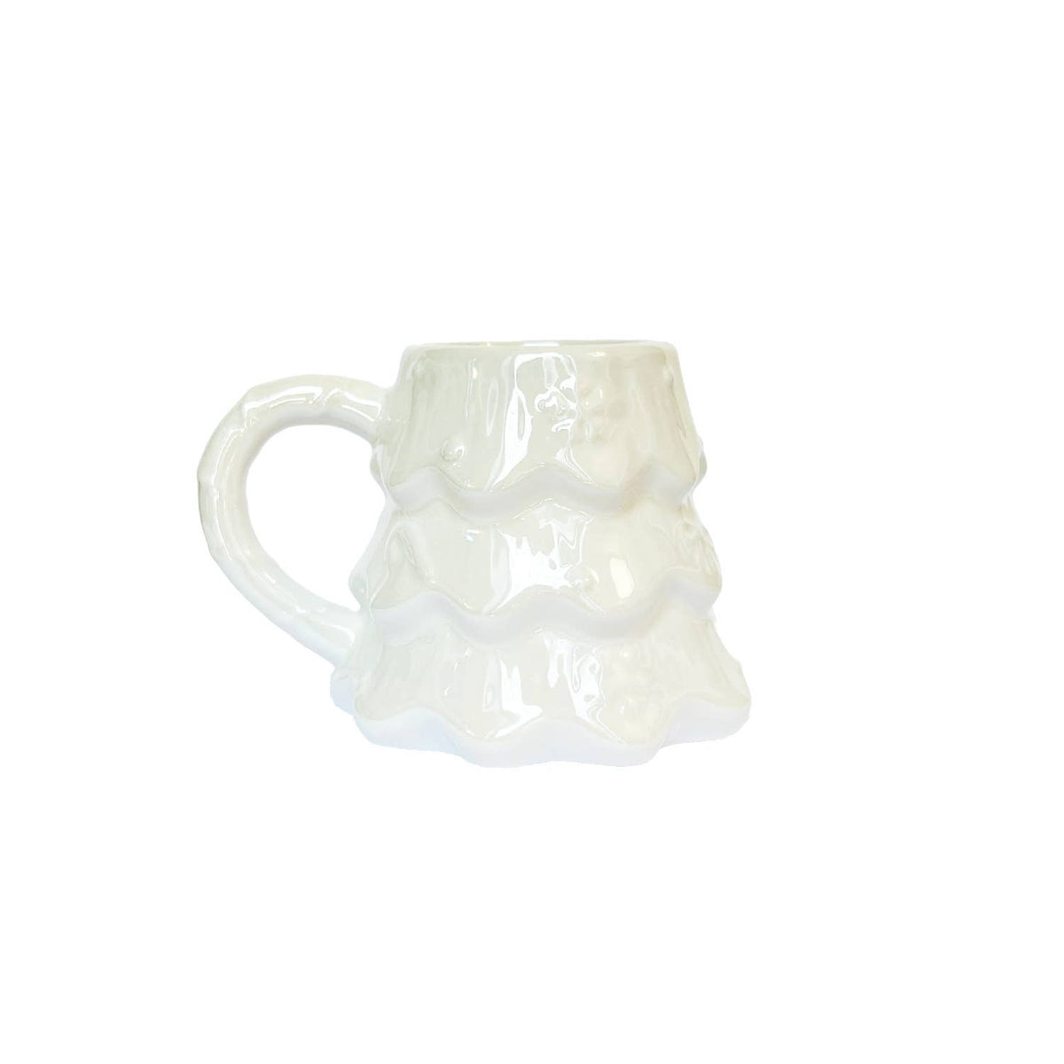 Mary Square sculpted ceramic Christmas tree mug