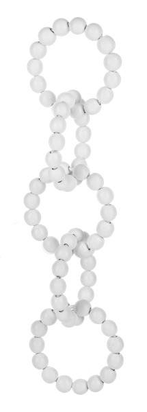 Distressed White Beaded Chain Figurine