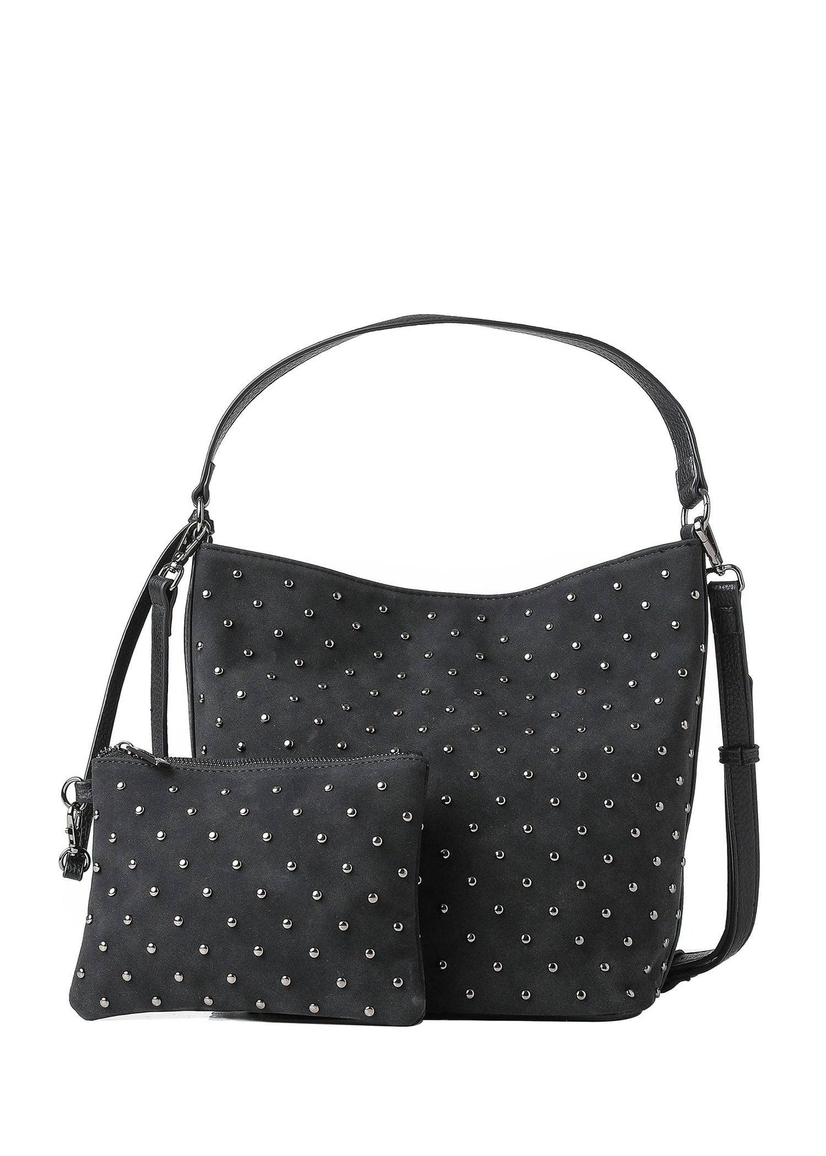 Celine Black Suede Shoulder Bag