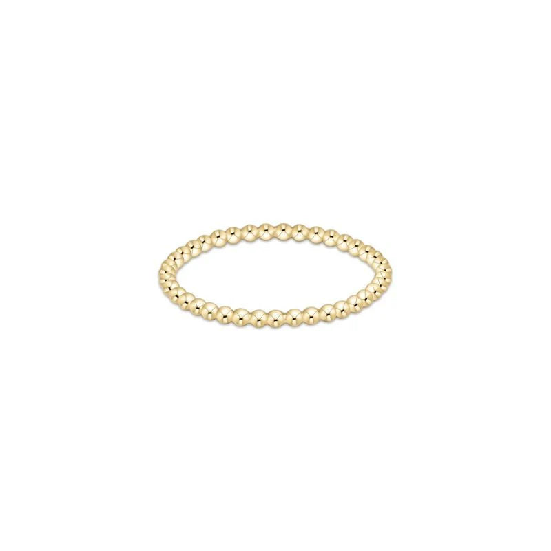 Classic Gold 1.5mm Bead Ring - Size 8