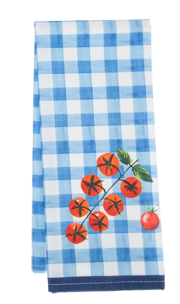 Tomato Plaid Tea Towel