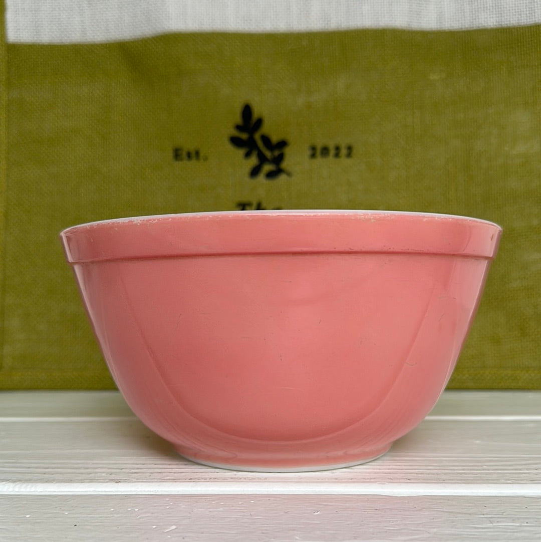 Pink Milk Glass Batter Bowl