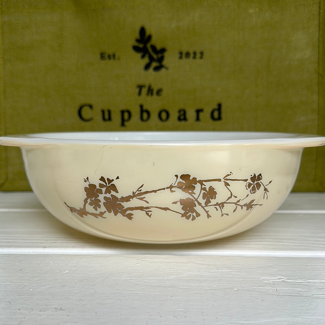 Vintage Pyrex 024 Golden Branch 2 Qt. Casserole Dish