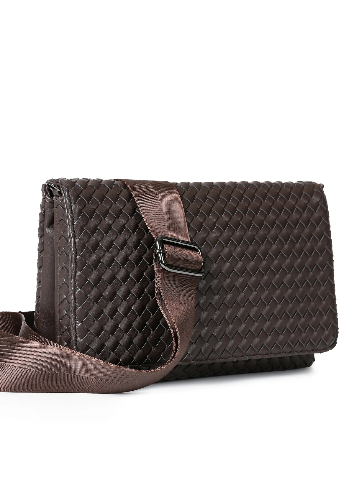 Lexi Woven Java Crossbody