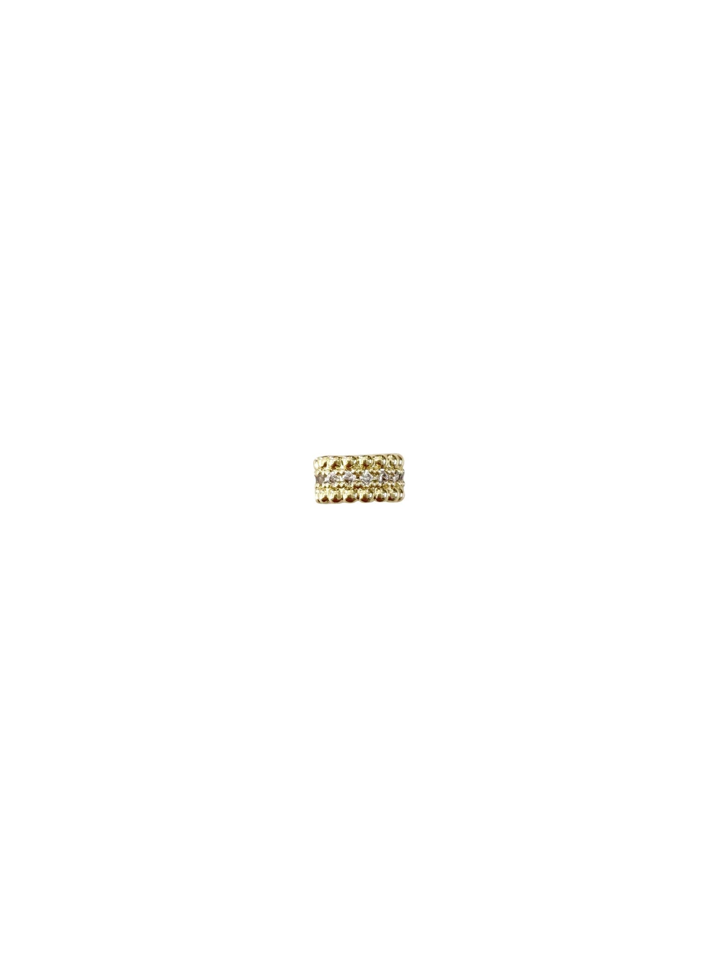 CZ Gold Spacer (for Charm Necklaces)
