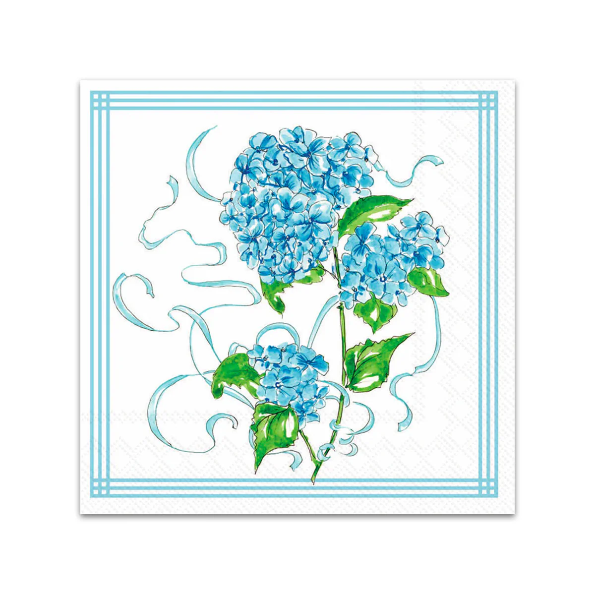 Hydrangea Allover Cocktail Paper Napkin