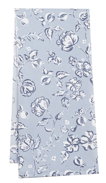 Blue Vintage Floral Tea Towel