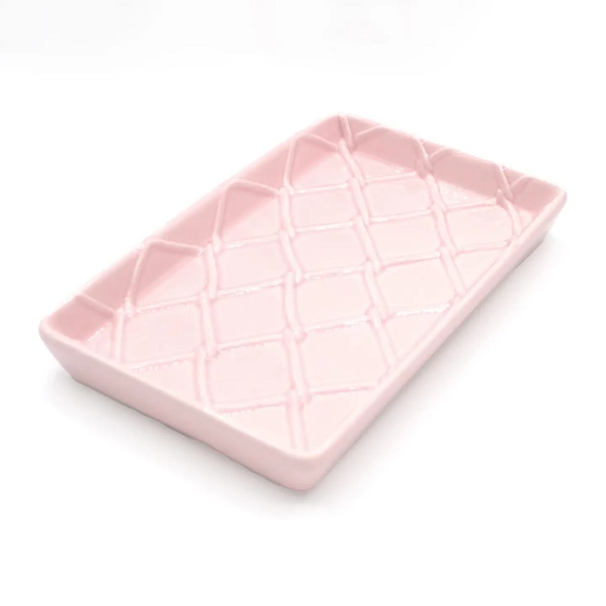 Pink Textured Guest Towel Tray