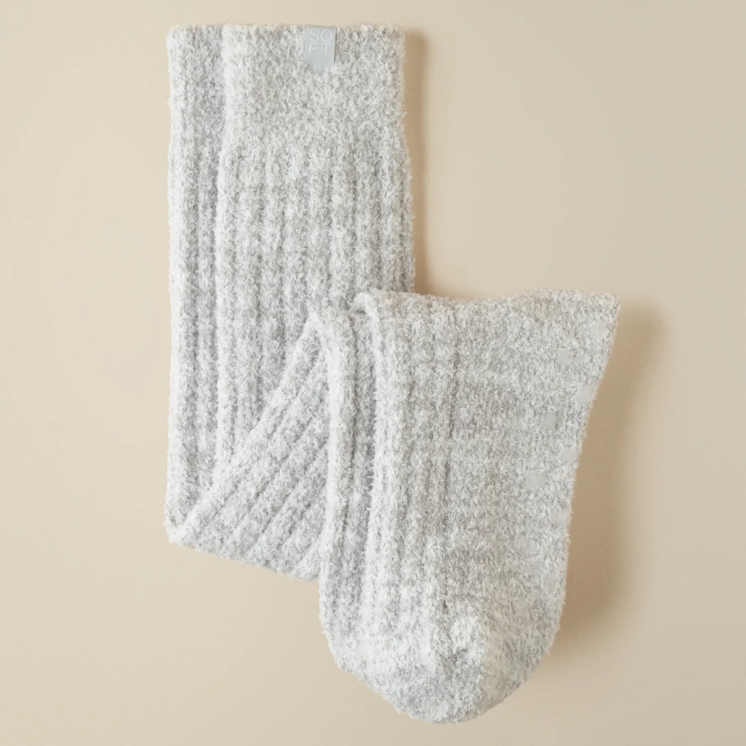Heather Grey Slouchy Marshmallow Socks