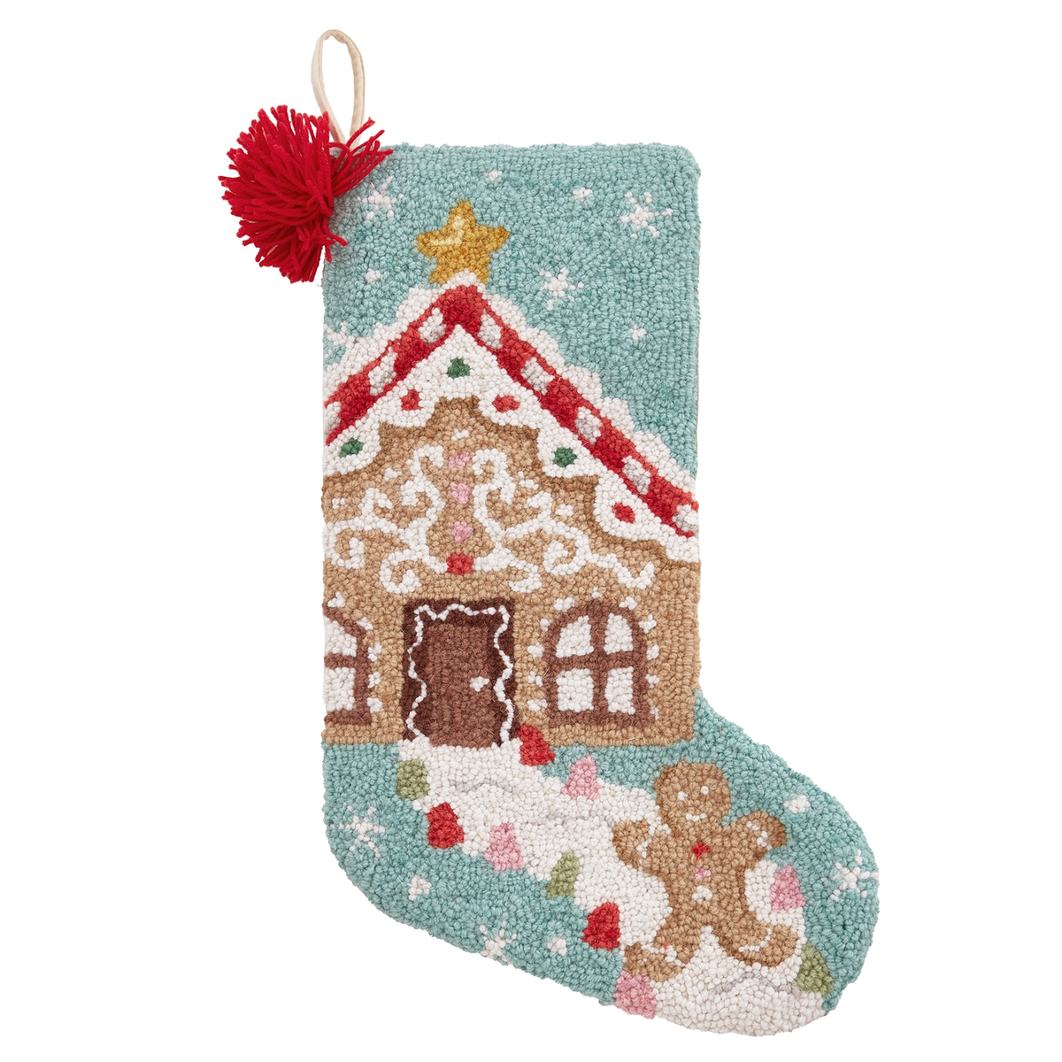Gingerbread W/Tassel Hook Stocking