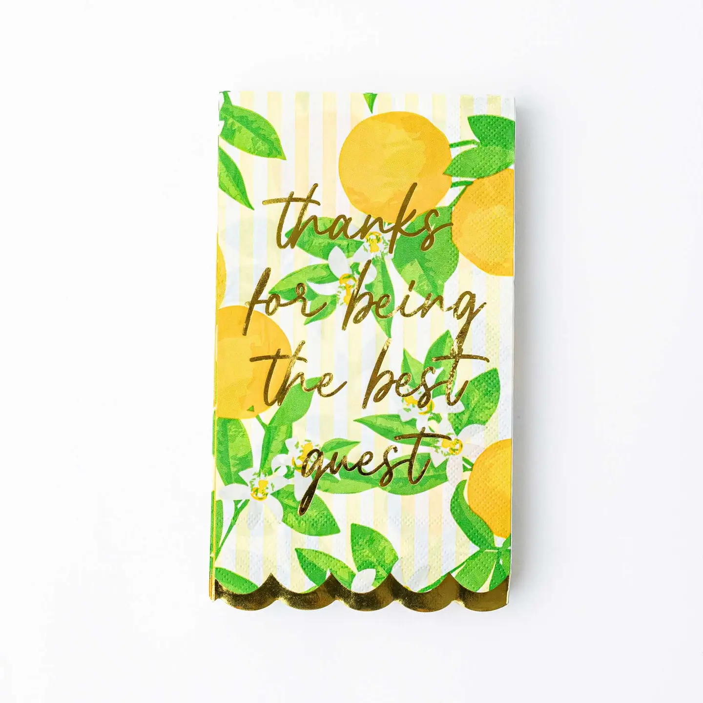 Orange Blossom Paper Guest Towel, Thanks For Being The Best Guest