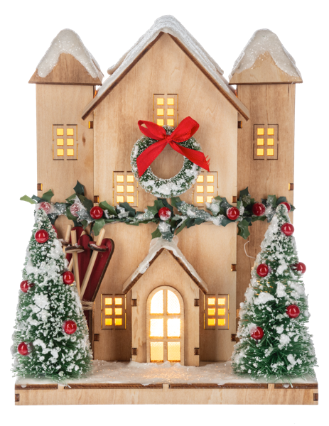 LED Light Up Winter Cabin Figurine (*Multiple Styles*)