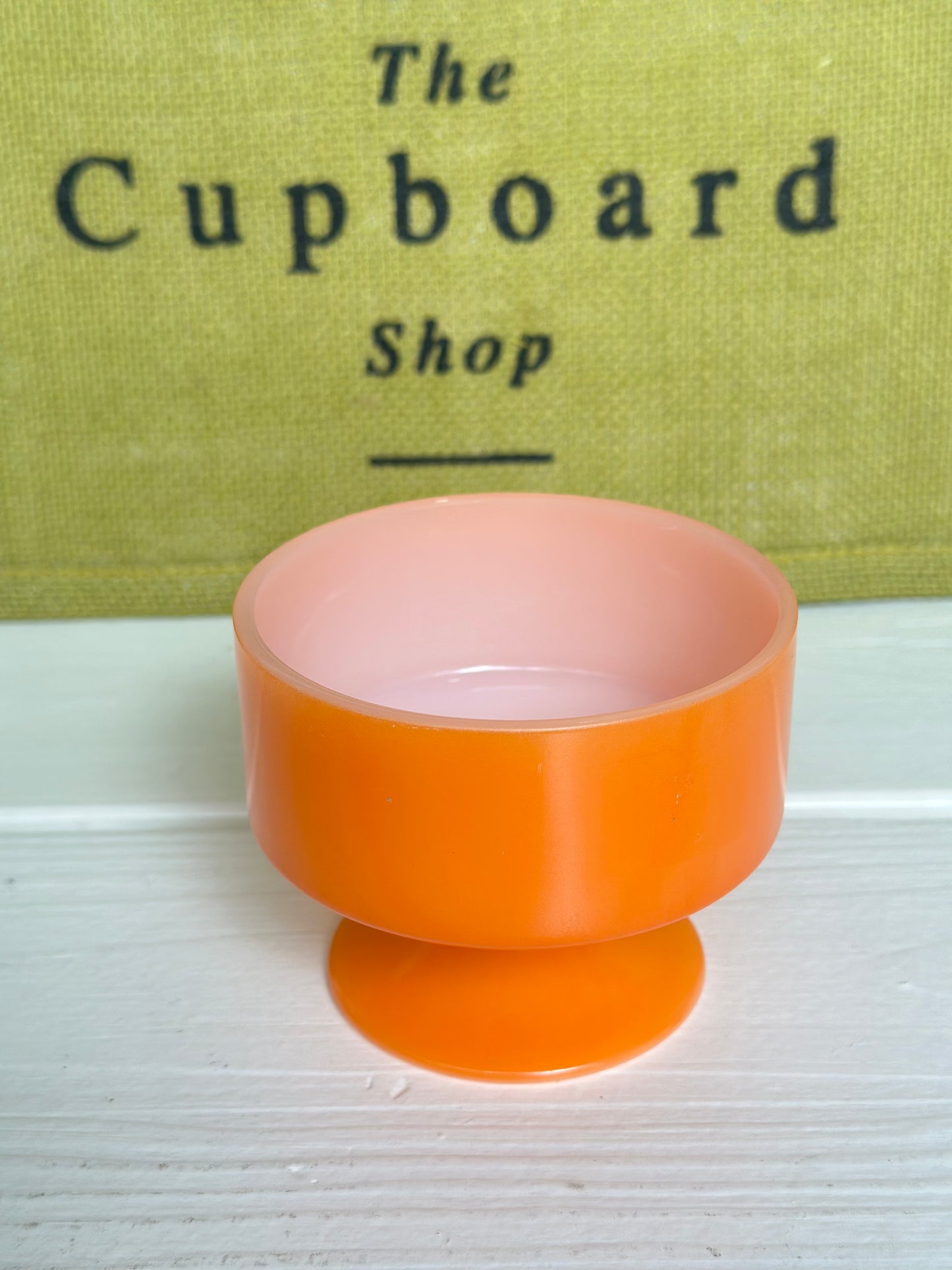 Vintage Orange Federal Glass Footed Dessert/Sherbet Cup