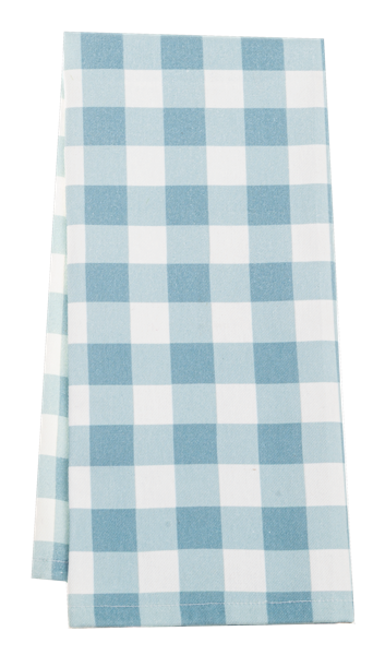 Light Blue Plaid Tea Towel
