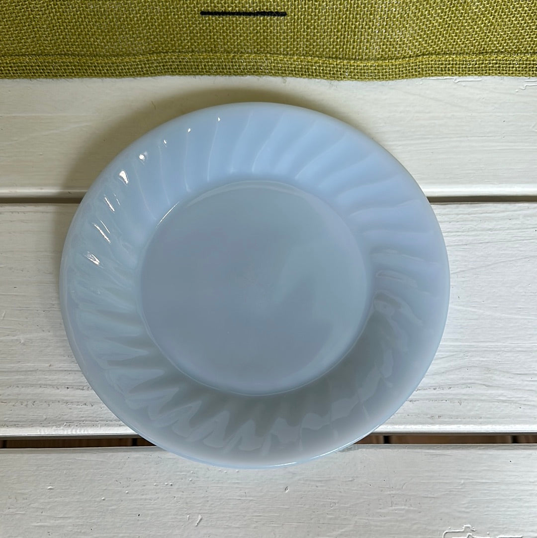 Vintage Fire-King Azurite Delphite Blue 8" Plates, Set of 2