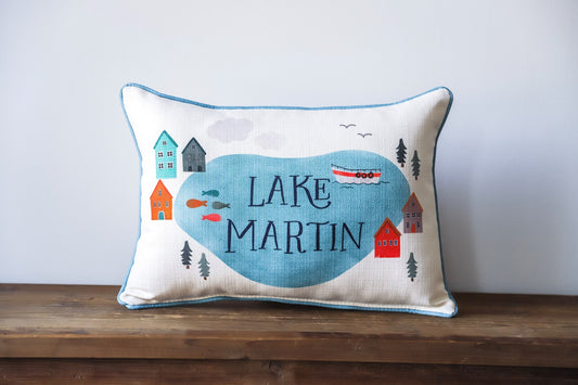 Custom Whimsical Lake Pillow