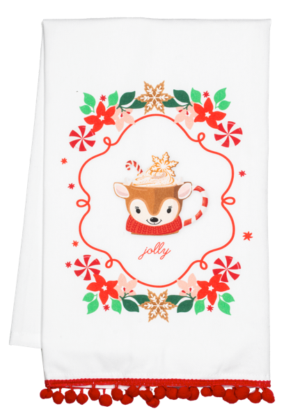 Baking Holiday Message Tea Towel