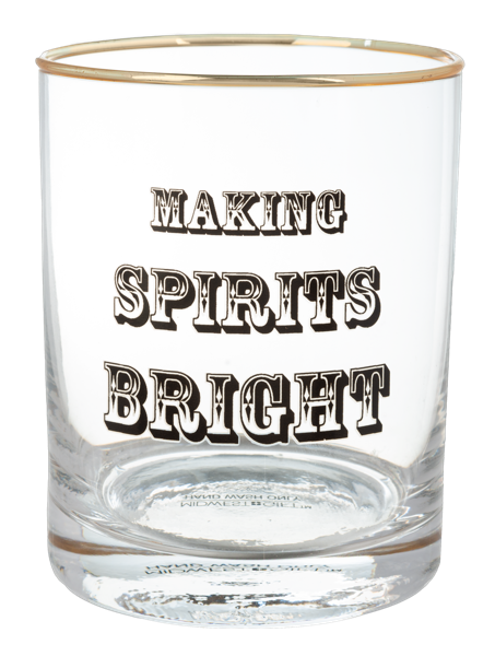 Holiday Message Low Ball Glasses