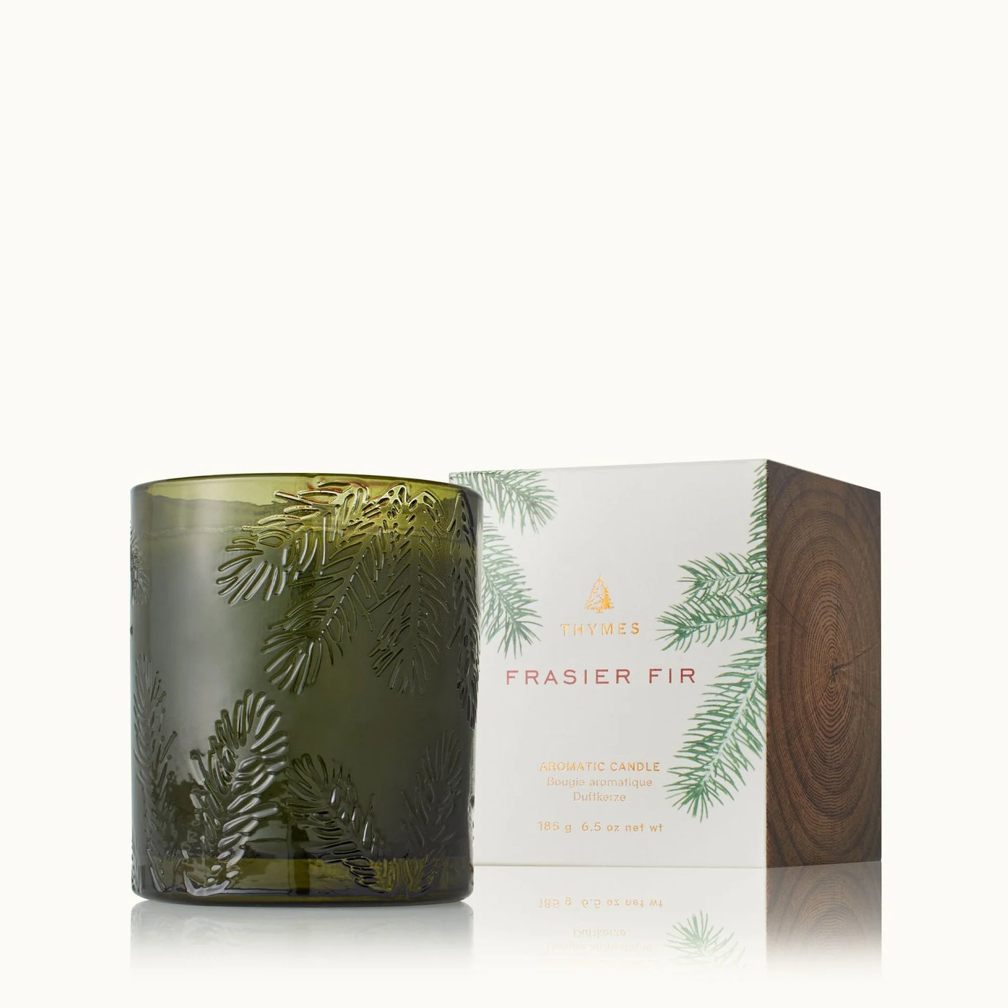 Frasier Fir Etched Green Glass Candle