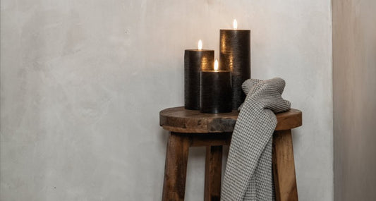 Uyuni Melted Pillar Candles Rustic