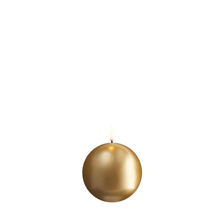 Uyuni LED Round Candle, Gold Finish, 3.9 x 3.9"