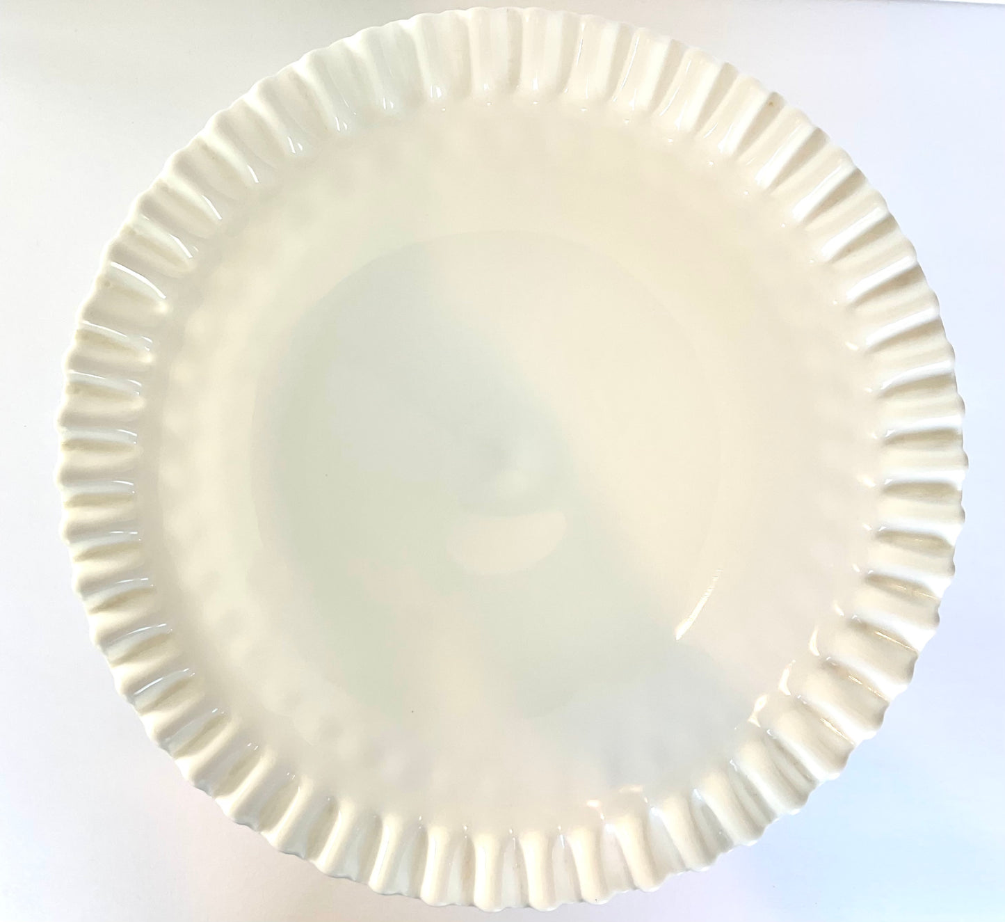 Vintage Fenton Milk Glass Hobnail Cake Stand