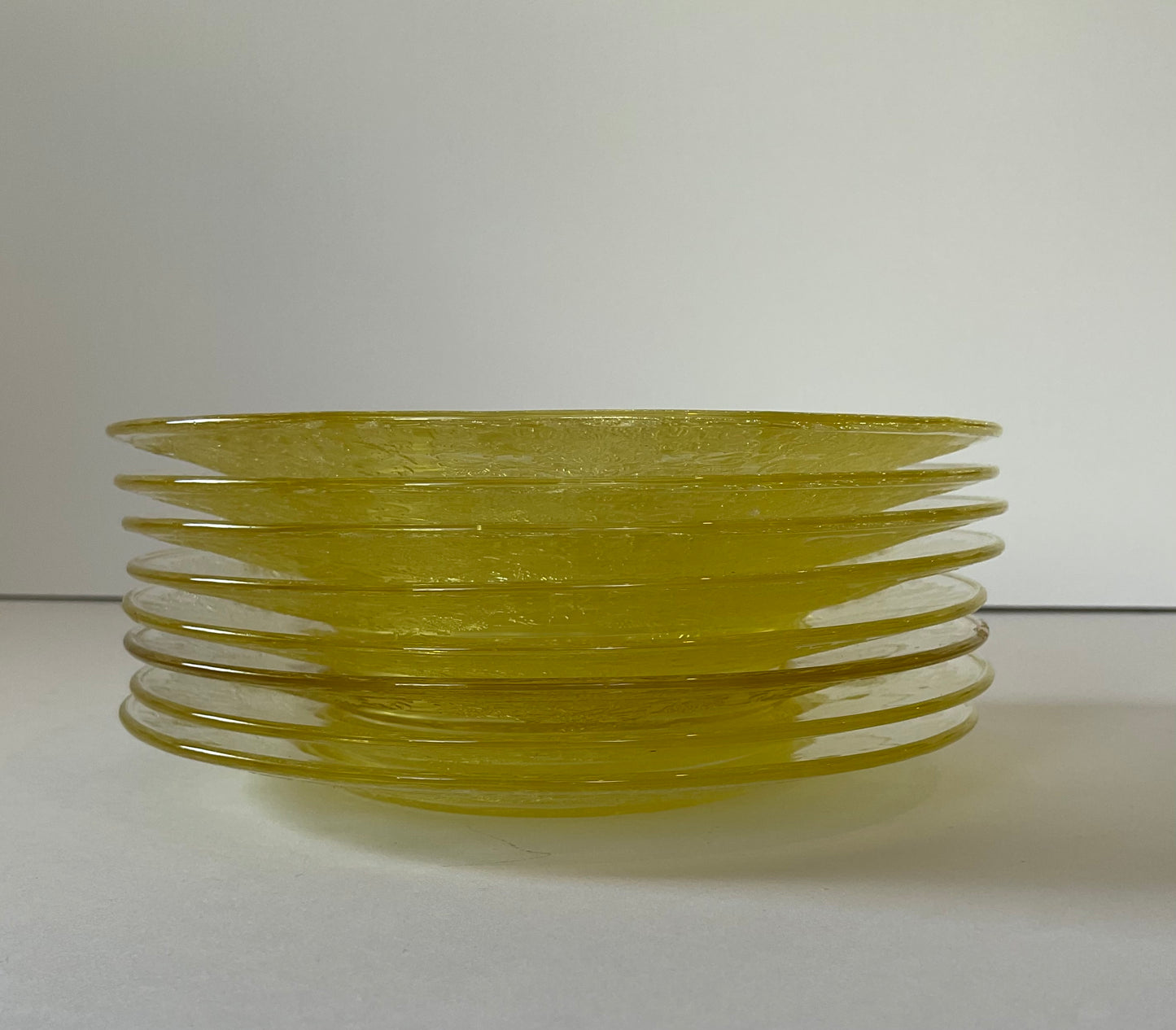 Vintage 1930's Hazel Atlas Florentine Yellow Bread and Butter Plates