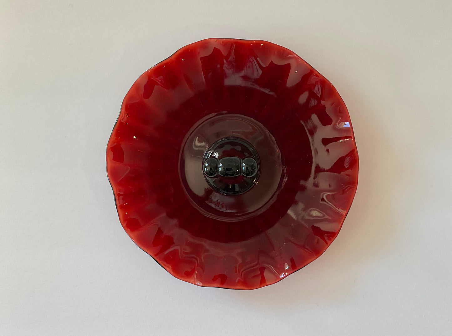 Vintage Anchor Hocking Ruby Tray with Center Handle