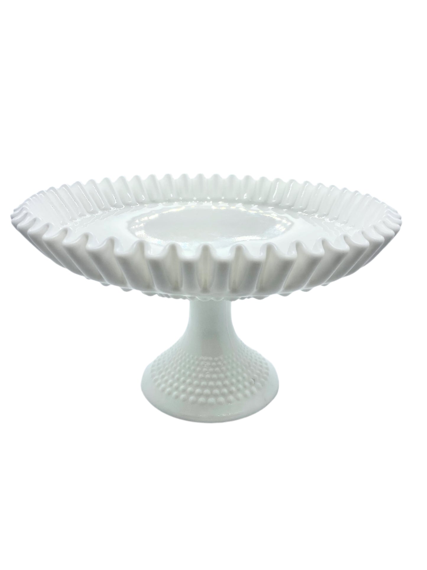 Rare Milk Glass Cake Plate
