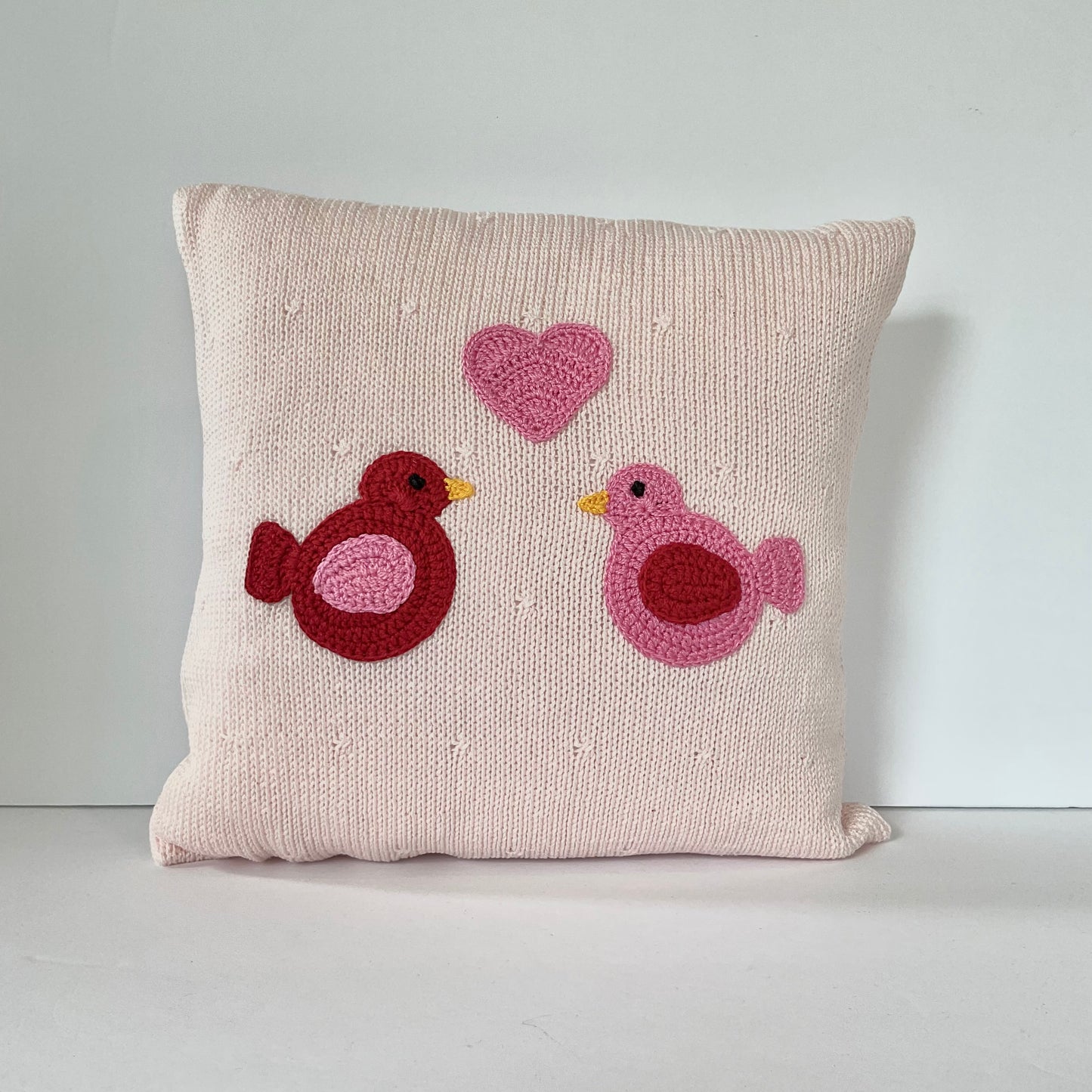 10" Love Birds Pillow with Filler
