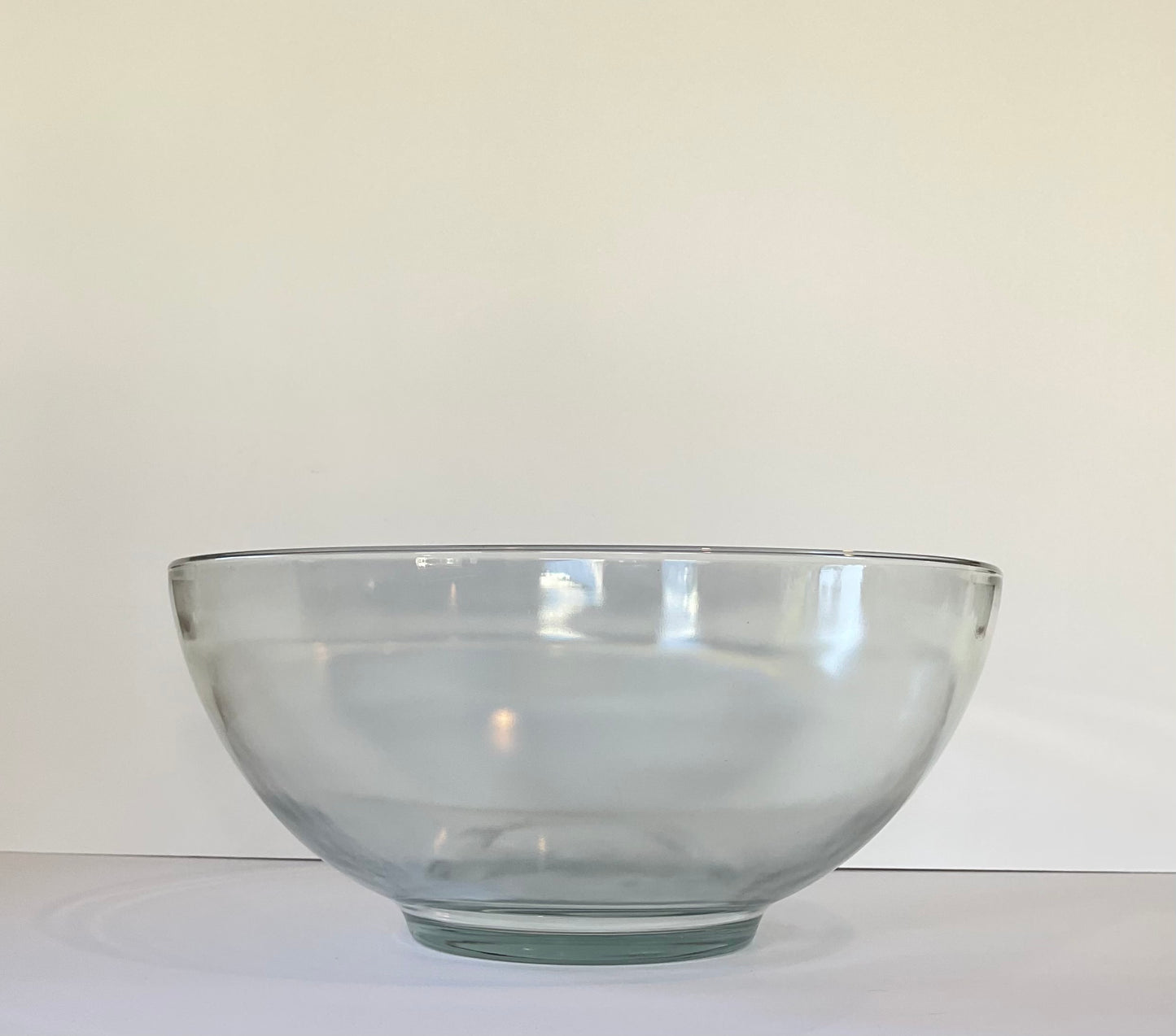 Vintage Extra Large Deep Clear Glass Bowl