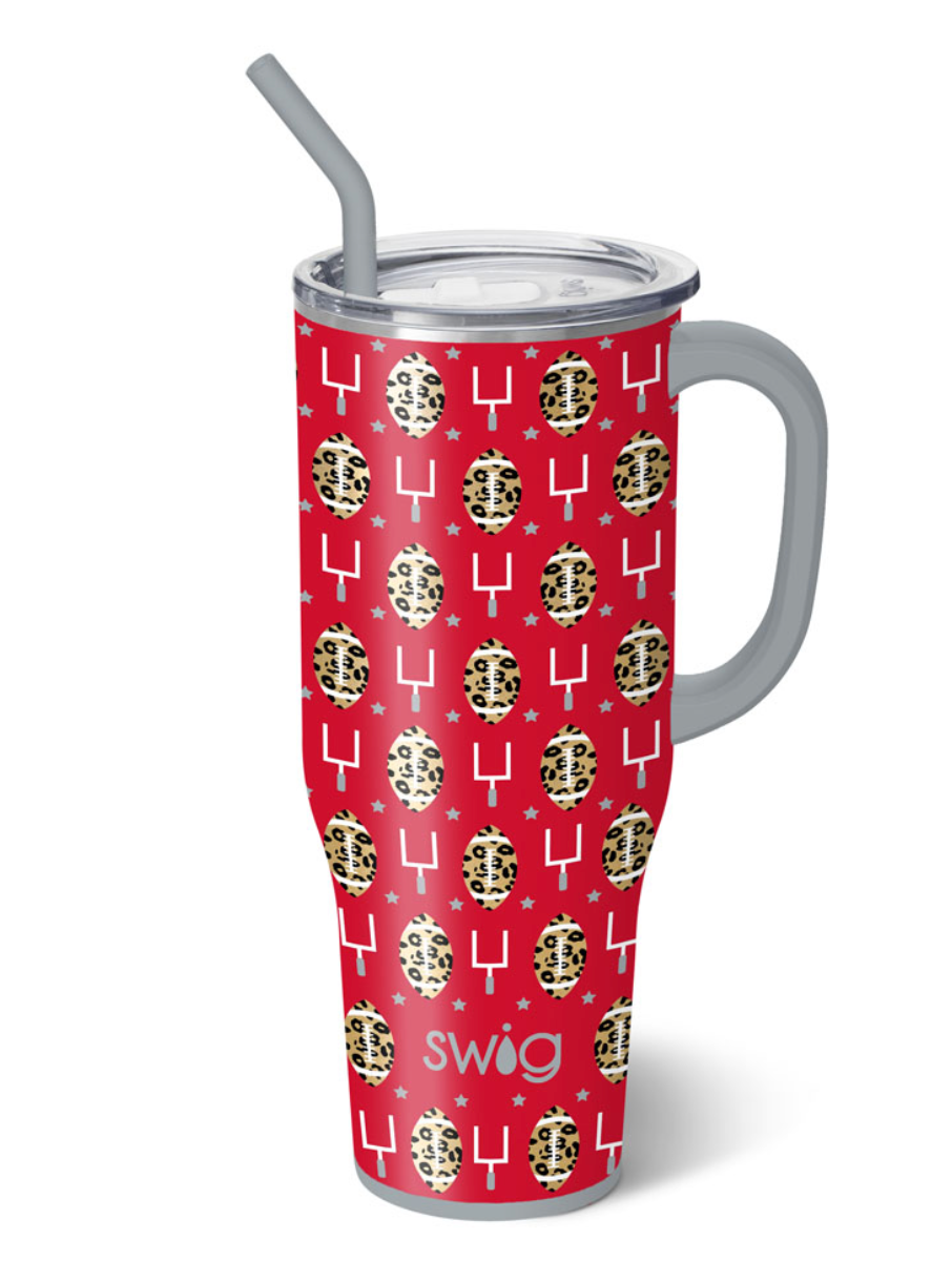 SWIG Swig Touchdown Red Grey Mega Mug 40oz
