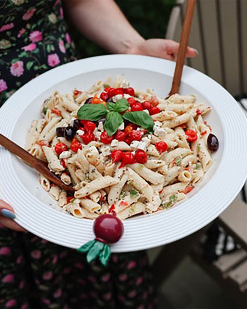 Melamine Bowl Pinstripes