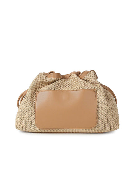 Taylor Capri Cinched Raffia Clutch Bag