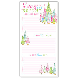 Merry And Bright Trim The Trees Love Peace Joy Large Pad