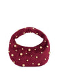 Shiraleah Sophia Studded Top Handle Bag in Wine burgundy, front view