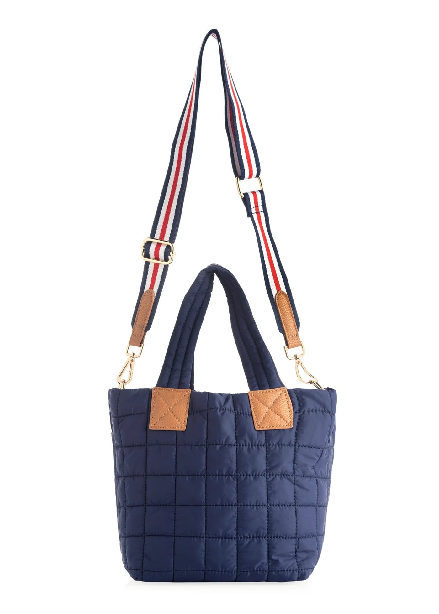 Navy Ezra Mini Tote Cross-Body
