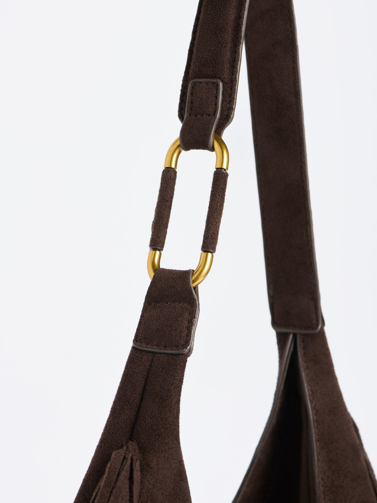 Shiraleah Janis Hobo in Chocolate, detail view