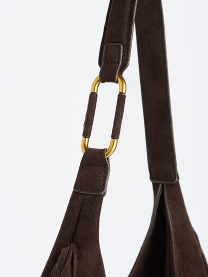 Shiraleah Janis Hobo in Chocolate, detail view