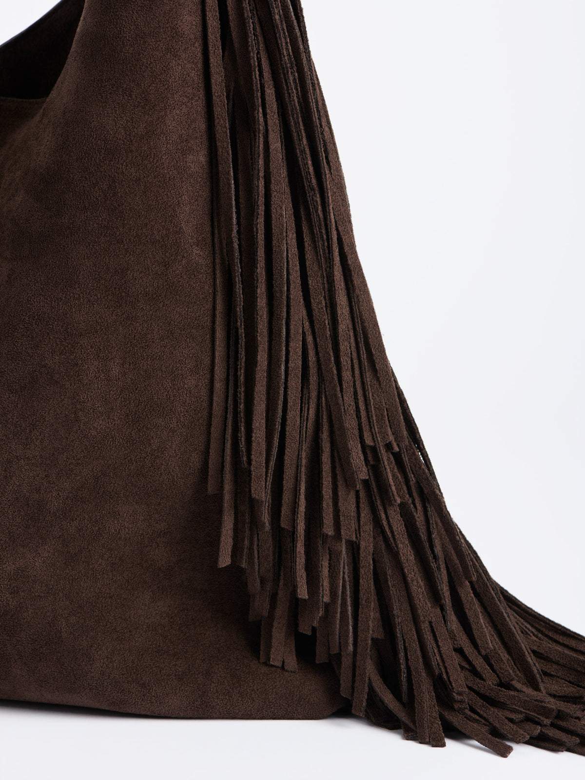 Shiraleah Janis Fringe Hobo Bag in Chocolate styled