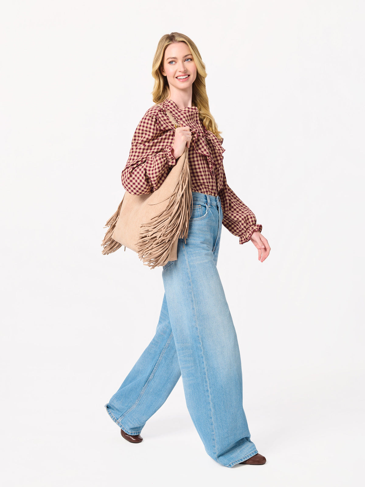Clay fringe hobo bag, alternate view