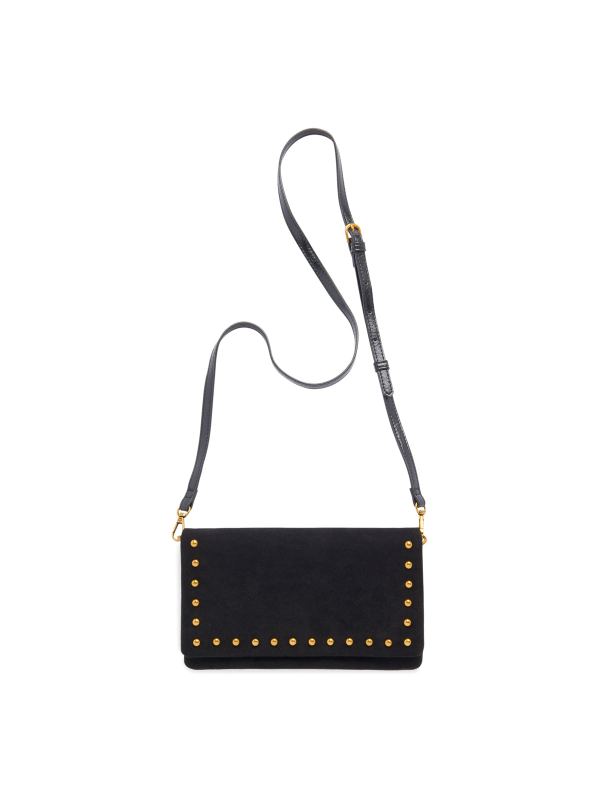 Shiraleah Lennon Studded Crossbody Wristlet in Black, front view