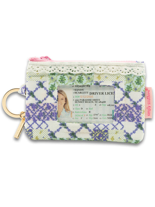 Simply Southern Purple Patchwork ID Wristlet