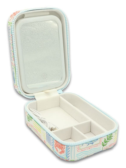 Simply Southern Quilted SeaPatch Light Up Jewelry Travel Case