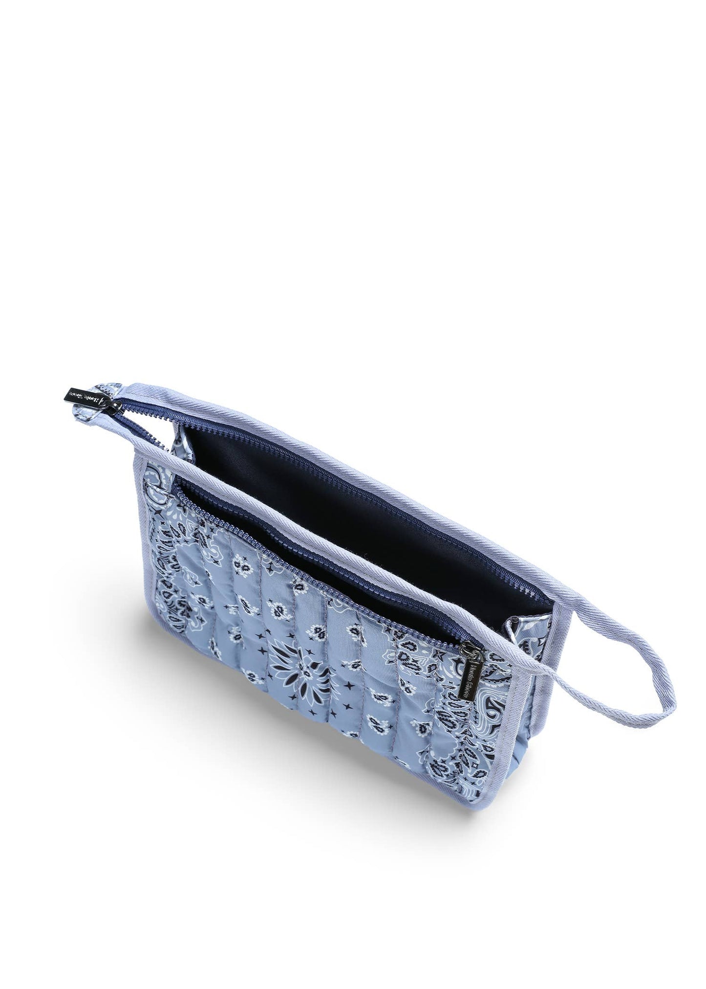 Beau Light Blue Bandana Print Pouch