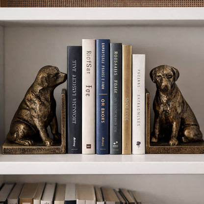 S/2, Iron Dog Decorative Bookend Set, Set of 2
