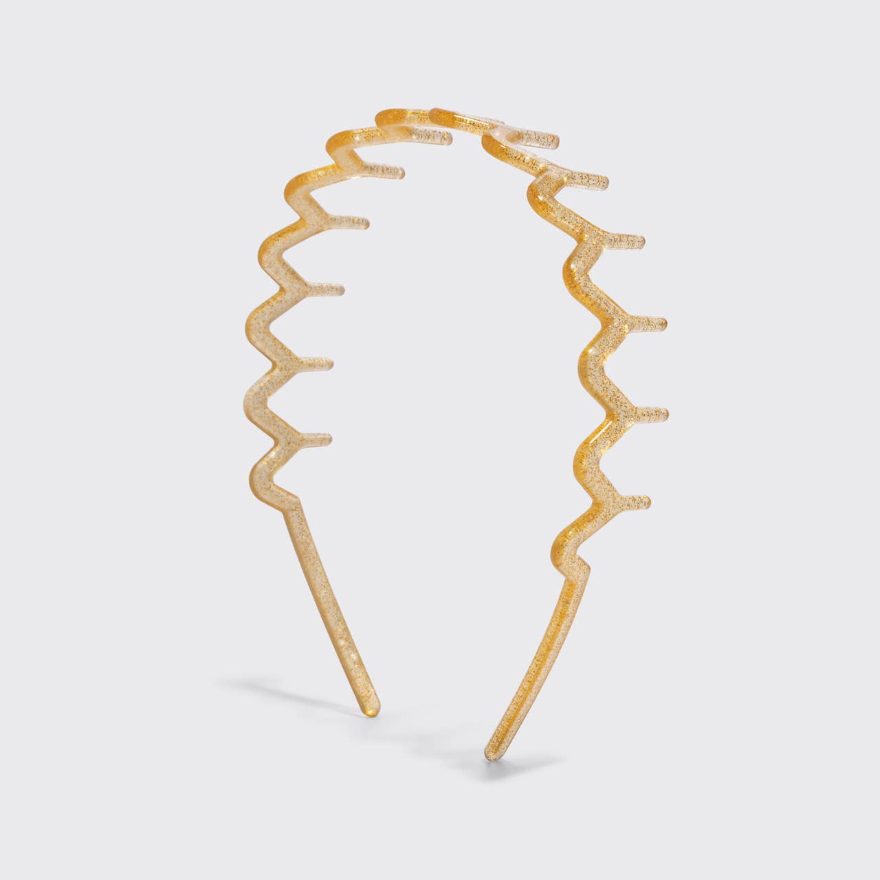 Recycled Plastic Zigzag Headbands 2pc Set - Gold & Red