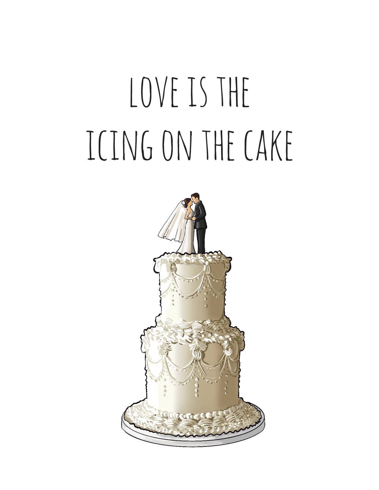 Love Wedding Cake Card